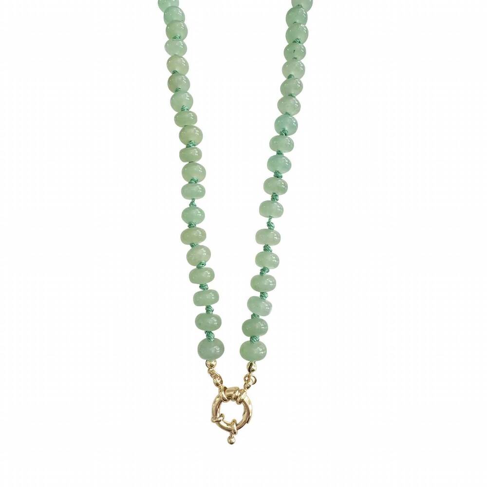 NEW GEMELLI women's bria stone necklace in green agate
